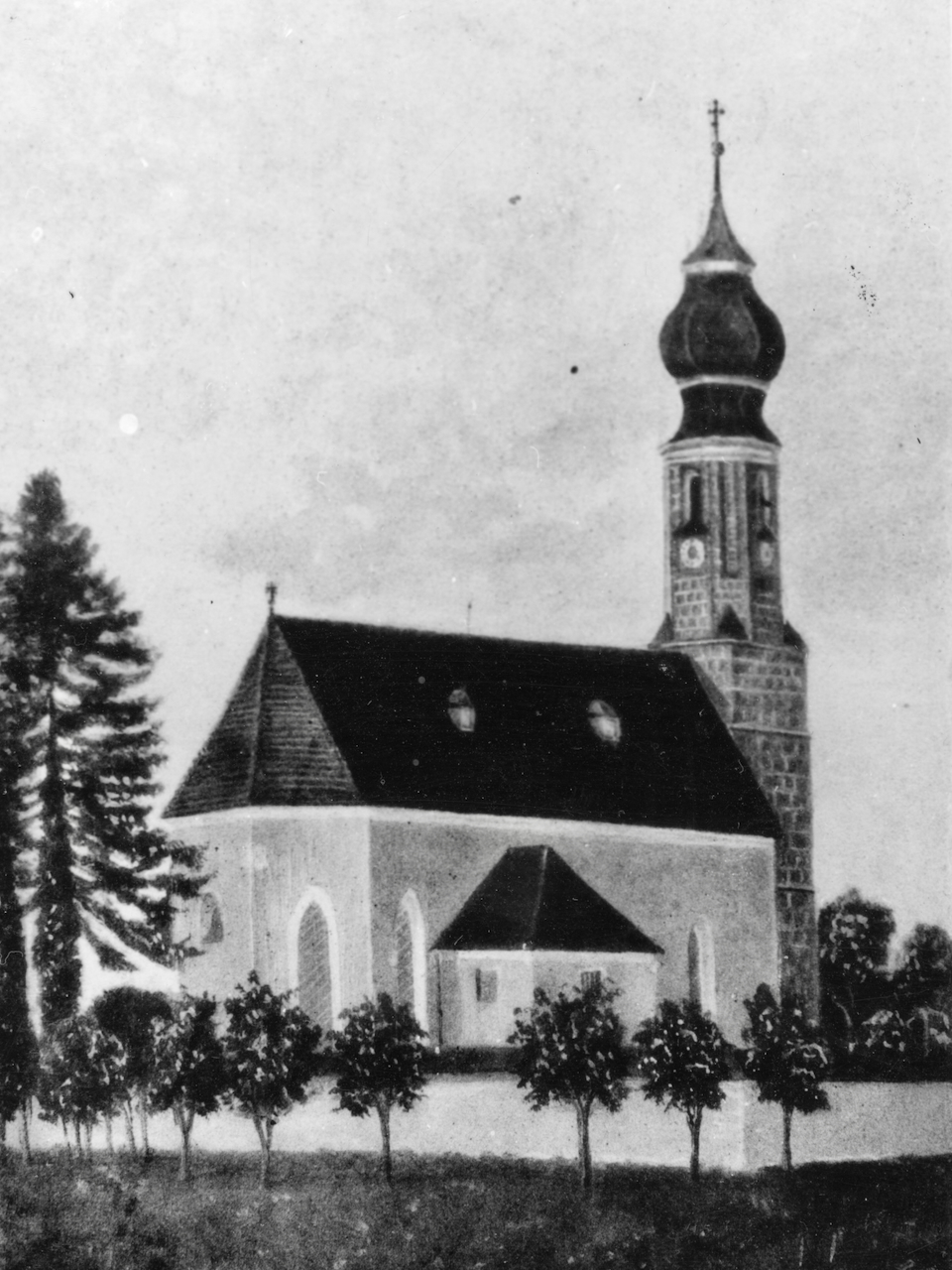 Markus Schreiber zeichnete 1910 die Kirchen des Dekanats Traunstein. Fotos der Ansichtskarten im Heimatarchiv Vachendorf.