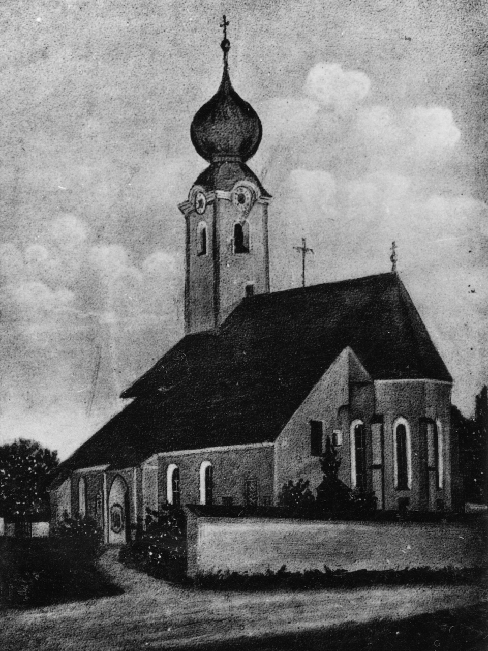 Markus Schreiber zeichnete 1910 die Kirchen des Dekanats Traunstein. Fotos der Ansichtskarten im Heimatarchiv Vachendorf.
