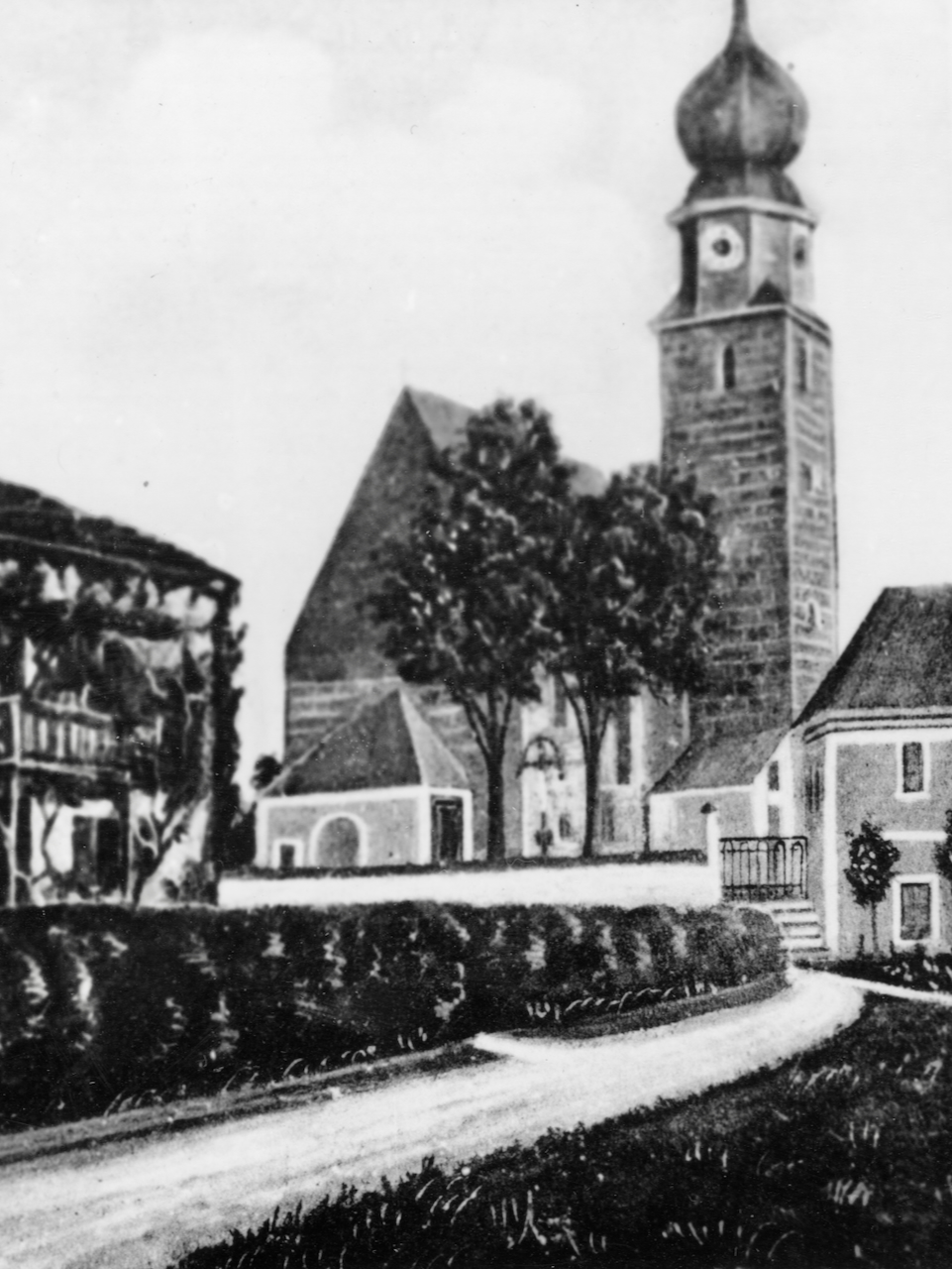 Markus Schreiber zeichnete 1910 die Kirchen des Dekanats Traunstein. Fotos der Ansichtskarten im Heimatarchiv Vachendorf.