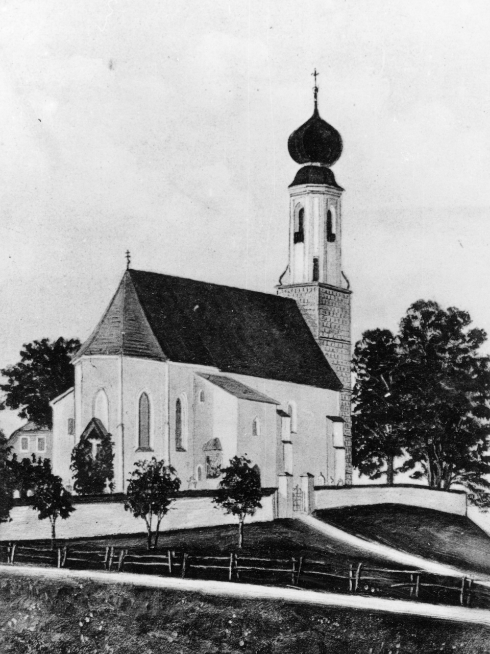 Markus Schreiber zeichnete 1910 die Kirchen des Dekanats Traunstein. Fotos der Ansichtskarten im Heimatarchiv Vachendorf.