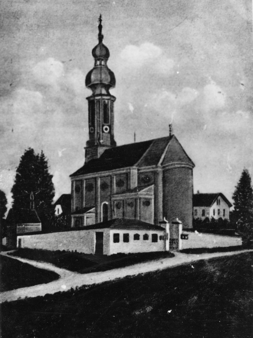Markus Schreiber zeichnete 1910 die Kirchen des Dekanats Traunstein. Fotos der Ansichtskarten im Heimatarchiv Vachendorf.
