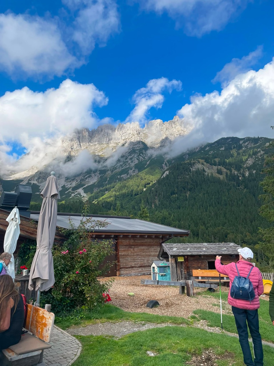 Wilder Kaiser über der Wochenbrunneralm