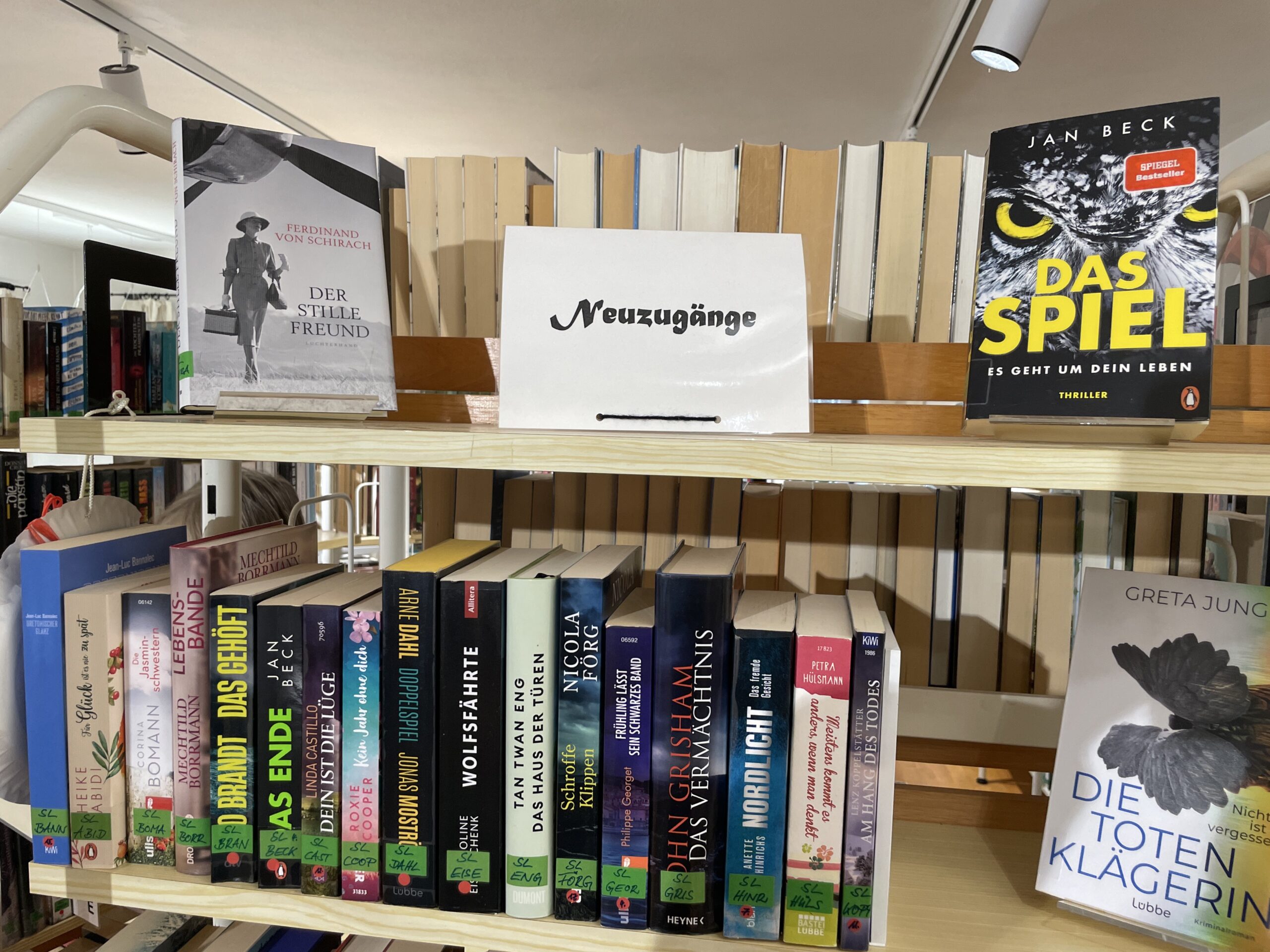 Neue Bücher im Romanbestand der Gemeindebücherei.