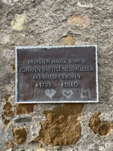 Gedenktafel für Johann Baptist Neumüller
