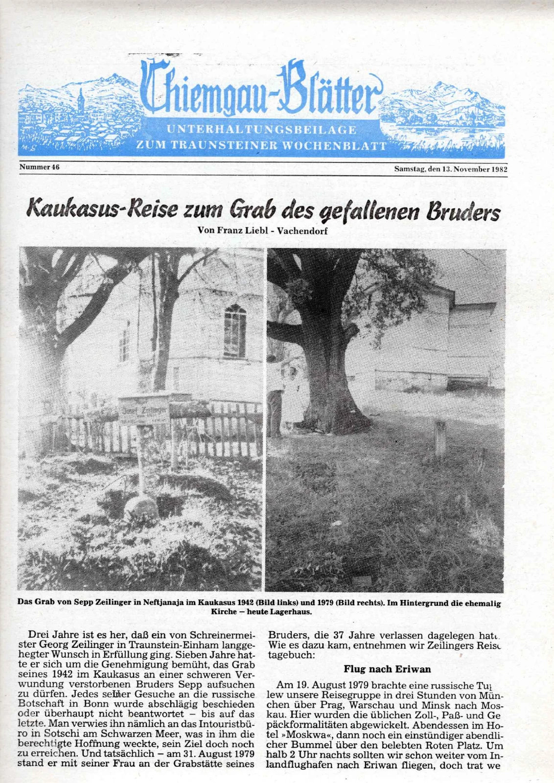 Kaukasus-Reise zum Grab des gefallenen Bruders – Scanseite 1 von 4