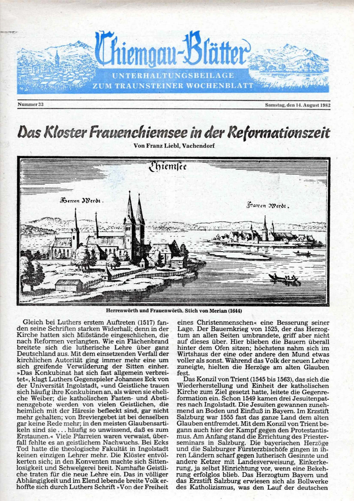 Das Kloster Frauenchiemsee in der Reformationszeit – Scanseite 1 von 5