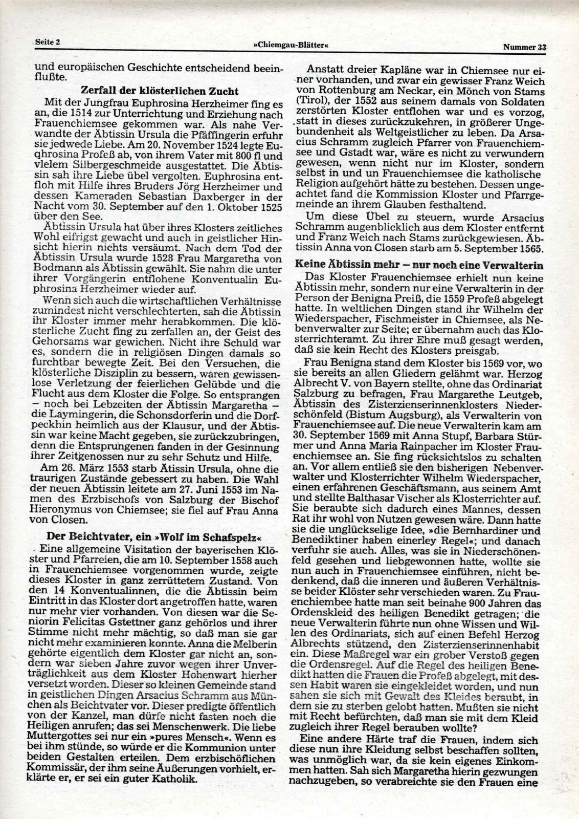 Das Kloster Frauenchiemsee in der Reformationszeit – Scanseite 2 von 5
