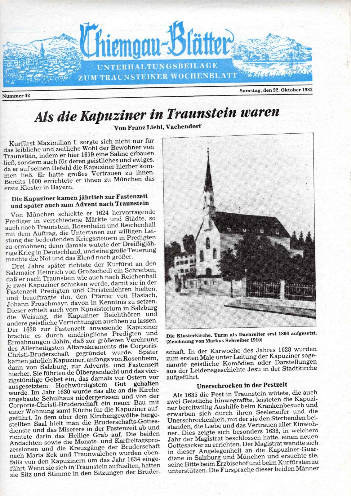 Als die Kapuziner in Traunstein waren – Scanseite 1 von 4