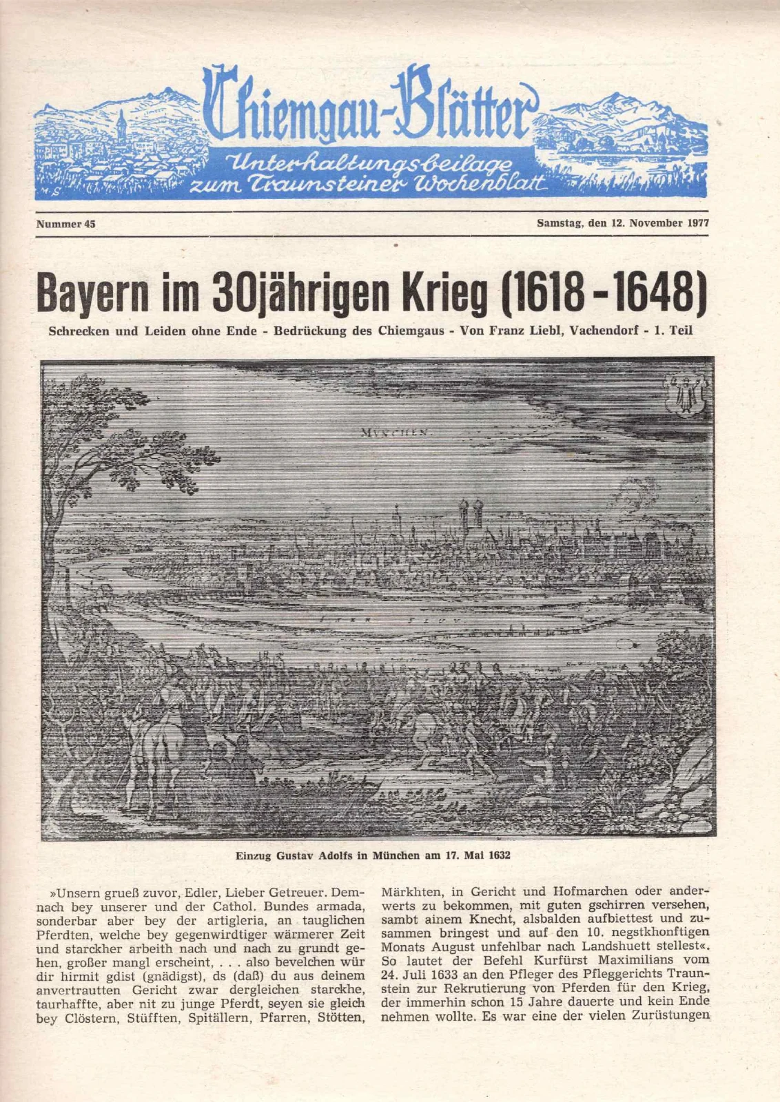 Bayern im Dreißigjährigen Krieg (1618–1648) – Teil 1 – Scanseite 1 von 4