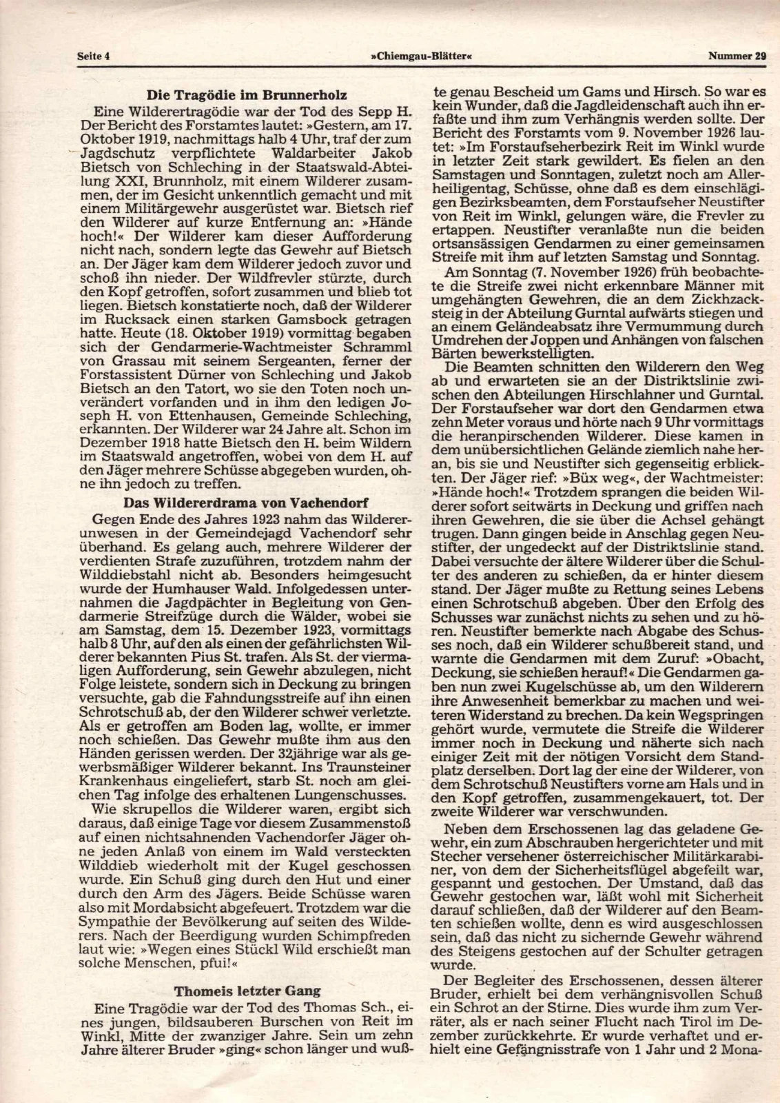 Chiemgauer Wilderertragödien in früherer Zeit – Scanseite 4 von 6