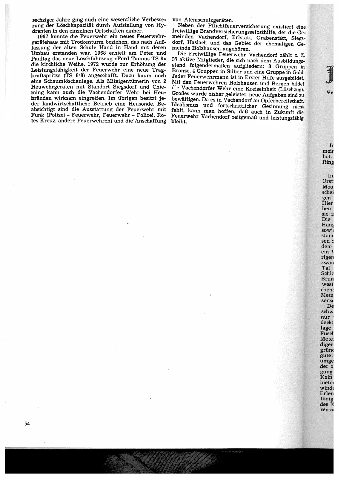 100 Jahre Vereinsgeschichte der Freiwilligen Feuerwehr Vachendorf – Scanseite 4 von 4