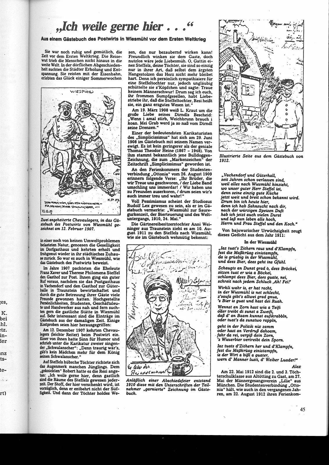 Aus dem Gästebuch des Steffelwirts – Scanseite 7 von 8