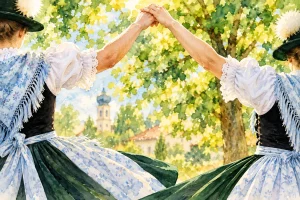 Aquarellmotiv für GTEV Edelweiß Vachendorf